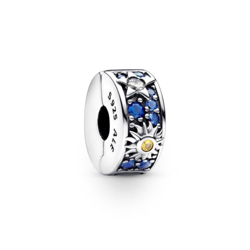Pandora Silver and Blue Celestial Charm (preowned)